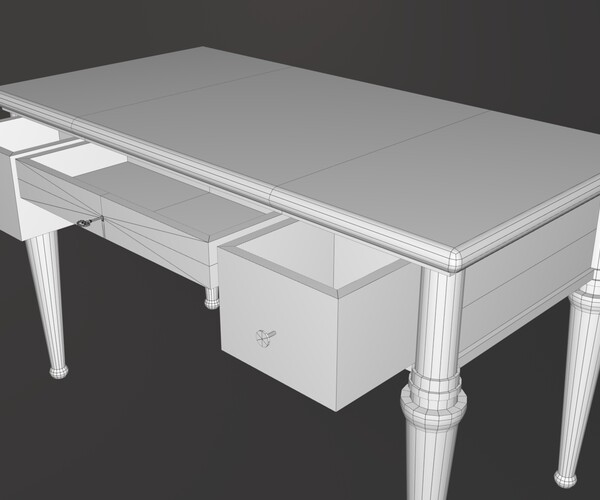 ArtStation Classic Office Desk Game Assets