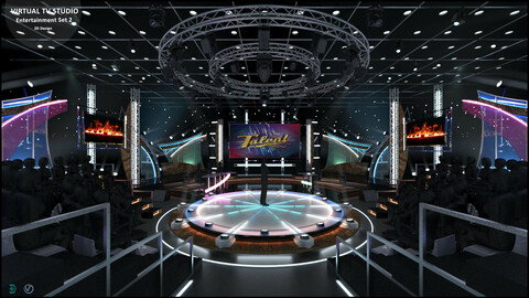 Virtual TV Studio Entertainment Set 2