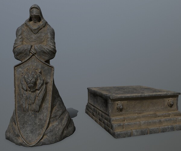 ArtStation statue 3 Game Assets
