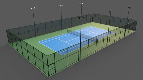 PBR Modular Outdoor Tennis Court