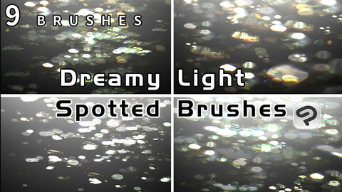 9 Dreamy Light Spotted Brushes for ClipStudioPaint/24 PNG images
