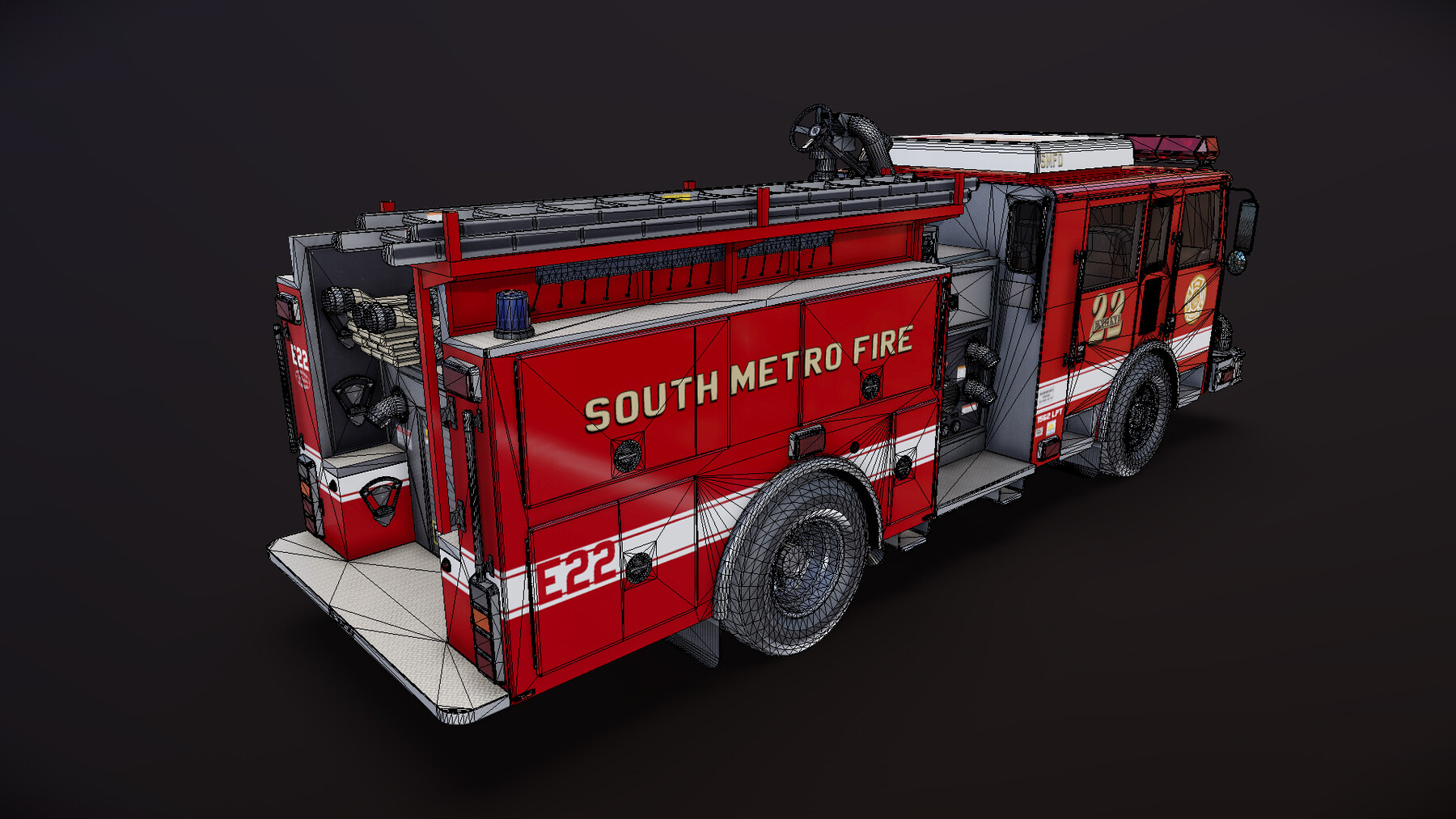 ArtStation - Seagrave marauder fire truck | Game Assets