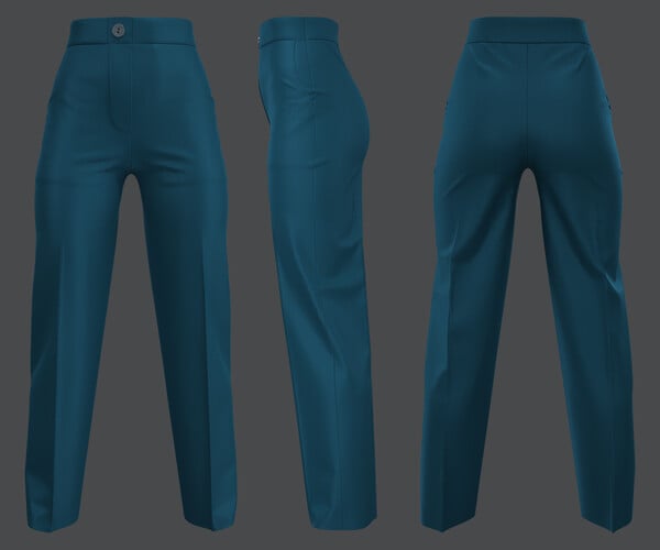 ArtStation - Women's pantsuit. Clo3d, Marvelous Designer projects ...