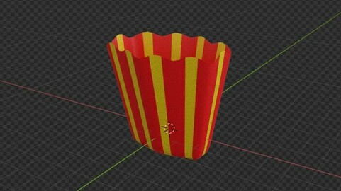 3D Model French Fries or Popcorn Package