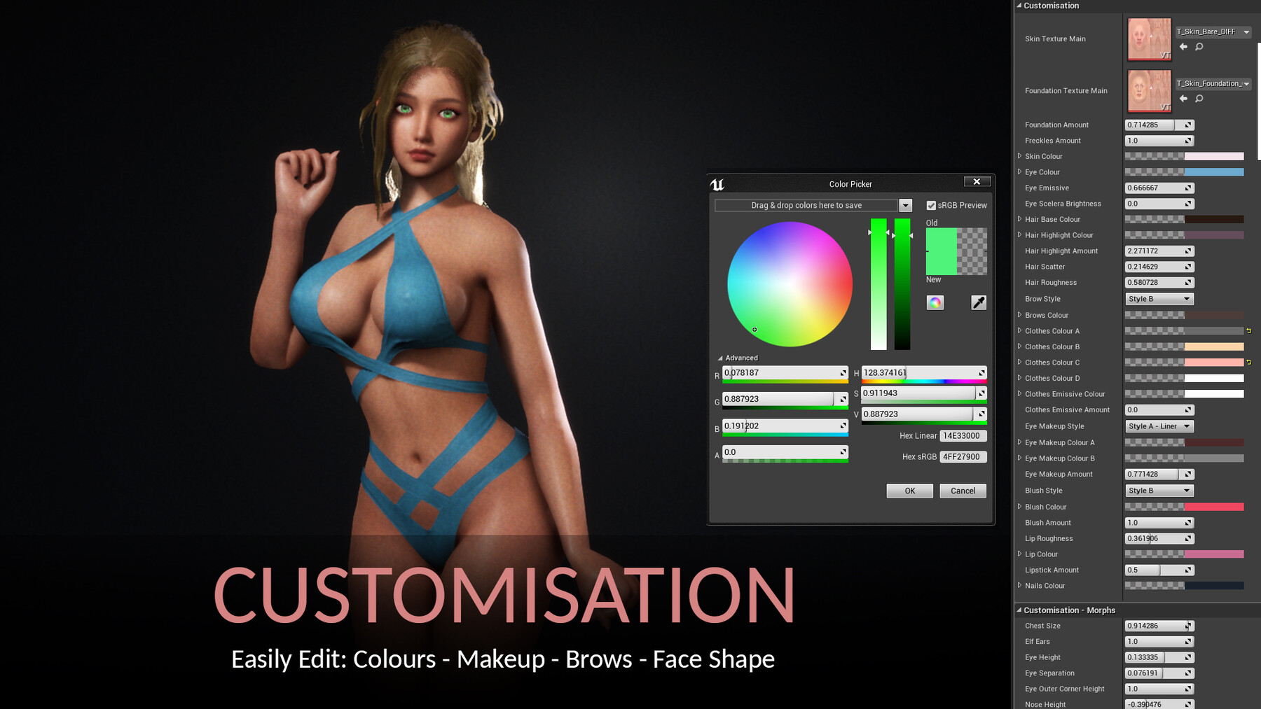 ArtStation Bikini Girl Naomi [F2] Game Assets