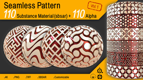 110 Seamless Pattern + Alpha (4K) Vol 1