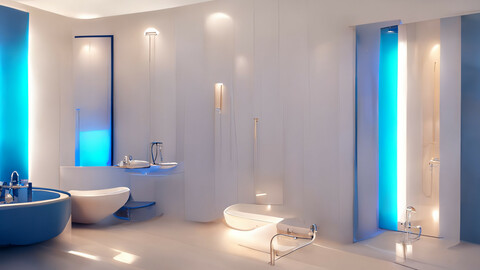 Modern bathroom design 2022 - futuristic