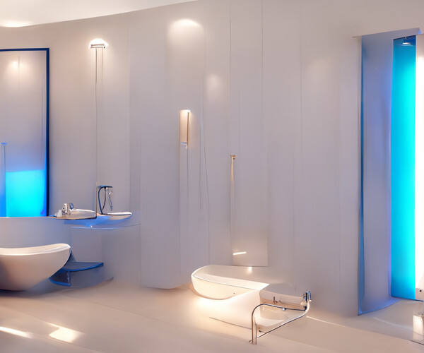 ArtStation - Modern bathroom design 2022 - futuristic | Artworks