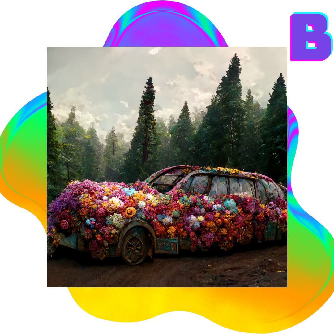 ArtStation - Letter B - Personalized Flower Car | Artworks