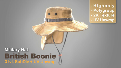 Military Hat - British Boonie - [Stock ft. Crumped version]