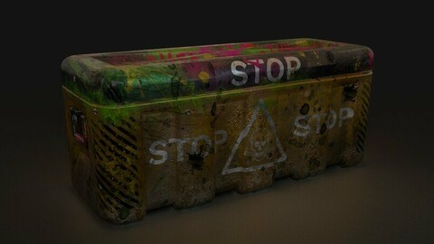 Post-apocalyptic Primitive Lootbox (Low Poly props)