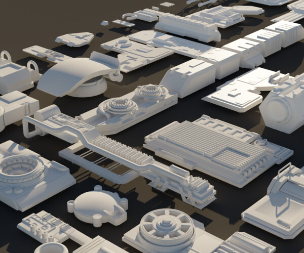 ArtStation Scifi Kitbashing Set 3 Resources