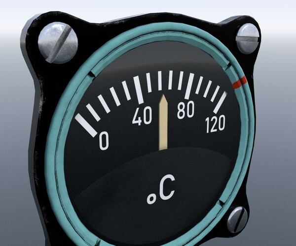ArtStation GERMAN COOLANT TEMPERATURE GAUGE Game Assets