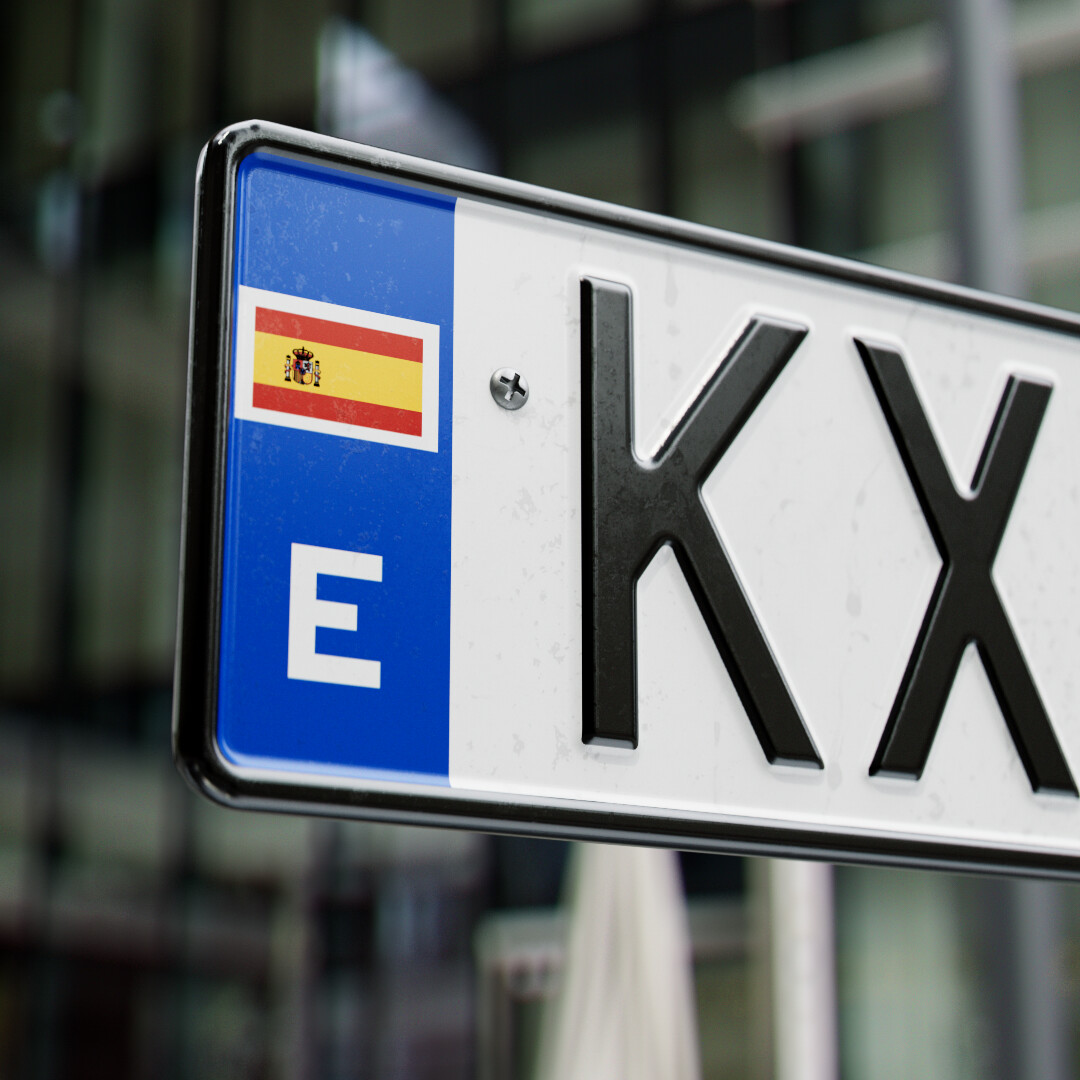 ArtStation Spanish Number Plate GENERATOR (Real World Details