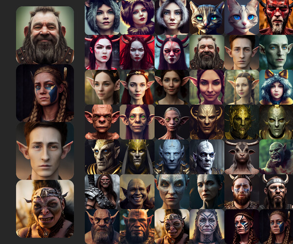ArtStation - 56 Fantasy Avatar Portraits | Game Assets