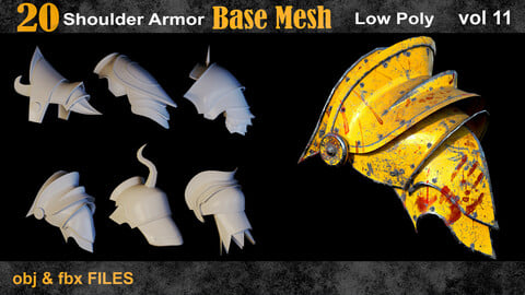 20 Shoulder Armor Base Mesh vol 11