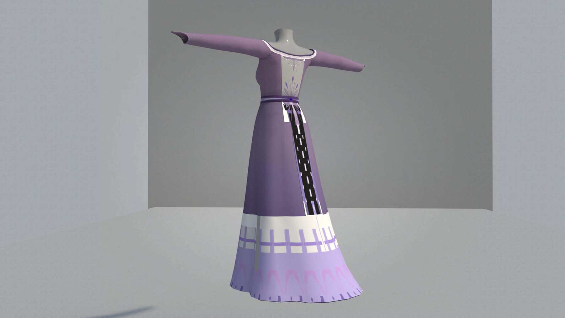 ArtStation - Gradient purple skirt cartoon | Resources