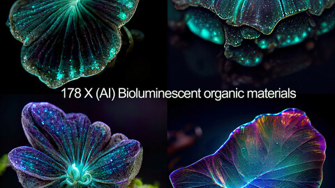 178 x (AI) Organic Bioluminescent texture-inspiration pack