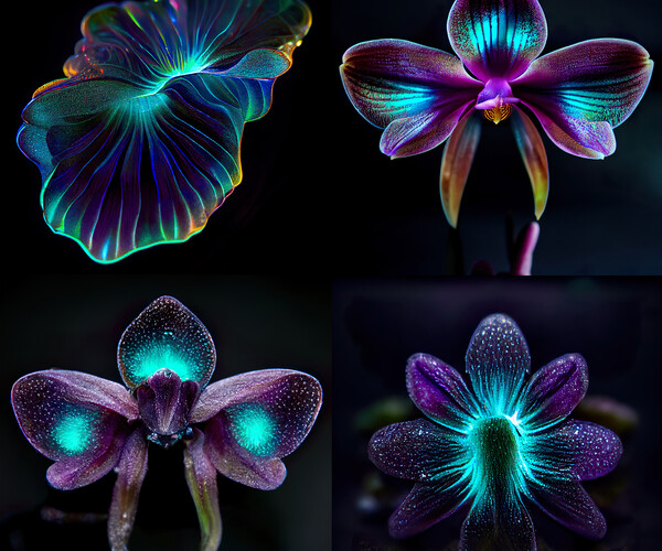 ArtStation - 178 x (AI) Organic Bioluminescent texture-inspiration pack ...