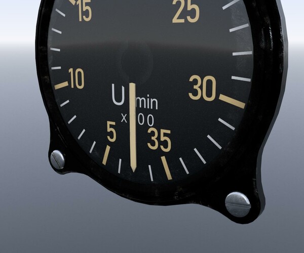 ArtStation GERMAN TACHOMETER GAUGE Game Assets