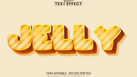 Jelly text effect, editable comic and cartoon text style