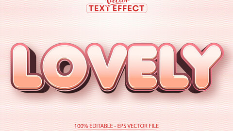 Lovely text effect, editable comic and cartoon text style