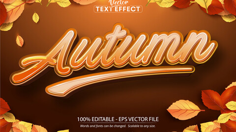 autumn style editable text effect