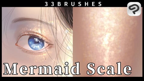 33 Mermaid Scale Brushes for ClipStudioPaint