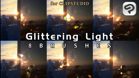 8 Glittering Light Brushes for ClipStudioPaint/37 PNG images