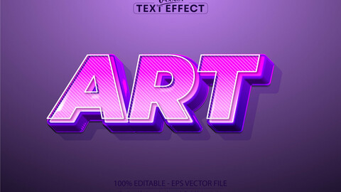 Art text effect, editable comic and cartoon text style