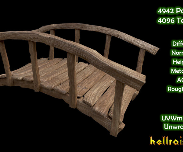 ArtStation - Wooden Bridge - PBR - Textured | Game Assets