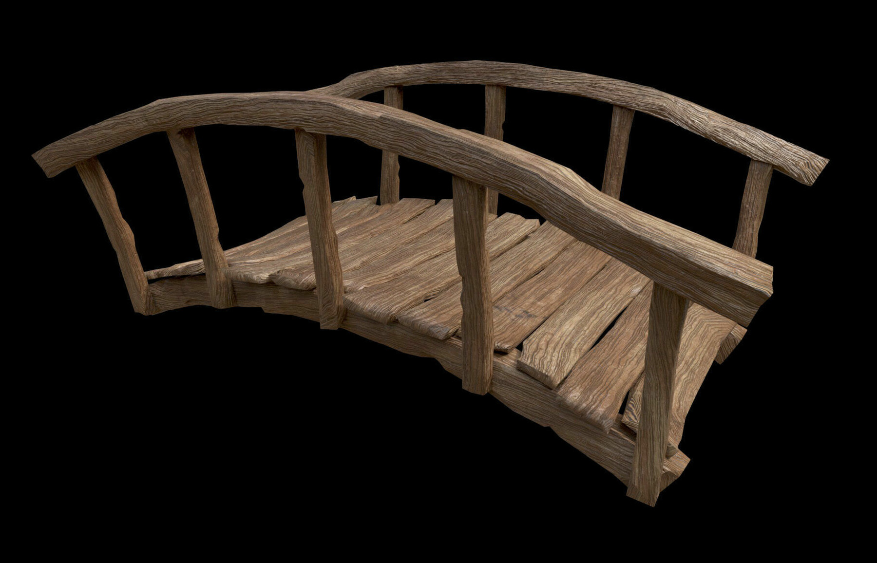 ArtStation - Wooden Bridge - PBR - Textured | Game Assets