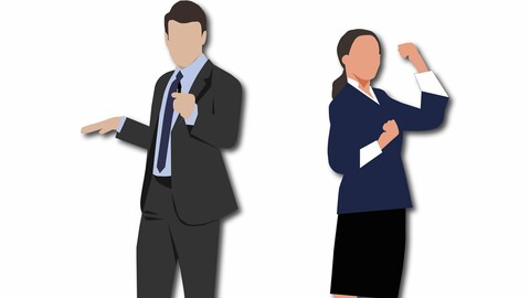 Business man and woman Vector
