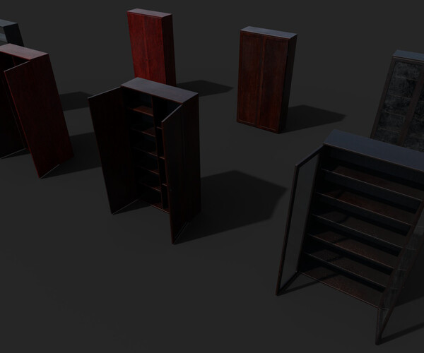 ArtStation - Set of Old Soviet Cabinets | Game Assets