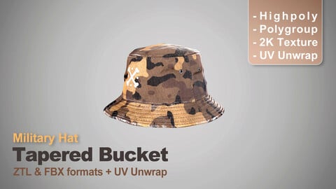 Military Hat - Tapered Bucket