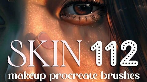 112 Skin Brushes - Procreate Brushes, pore brushes, freckles brushes, texture brushes, structure glitters grain blending pencil oil