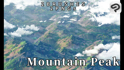 2 Mountain Peak Brushes for ClipStudioPaint/2 PNG images