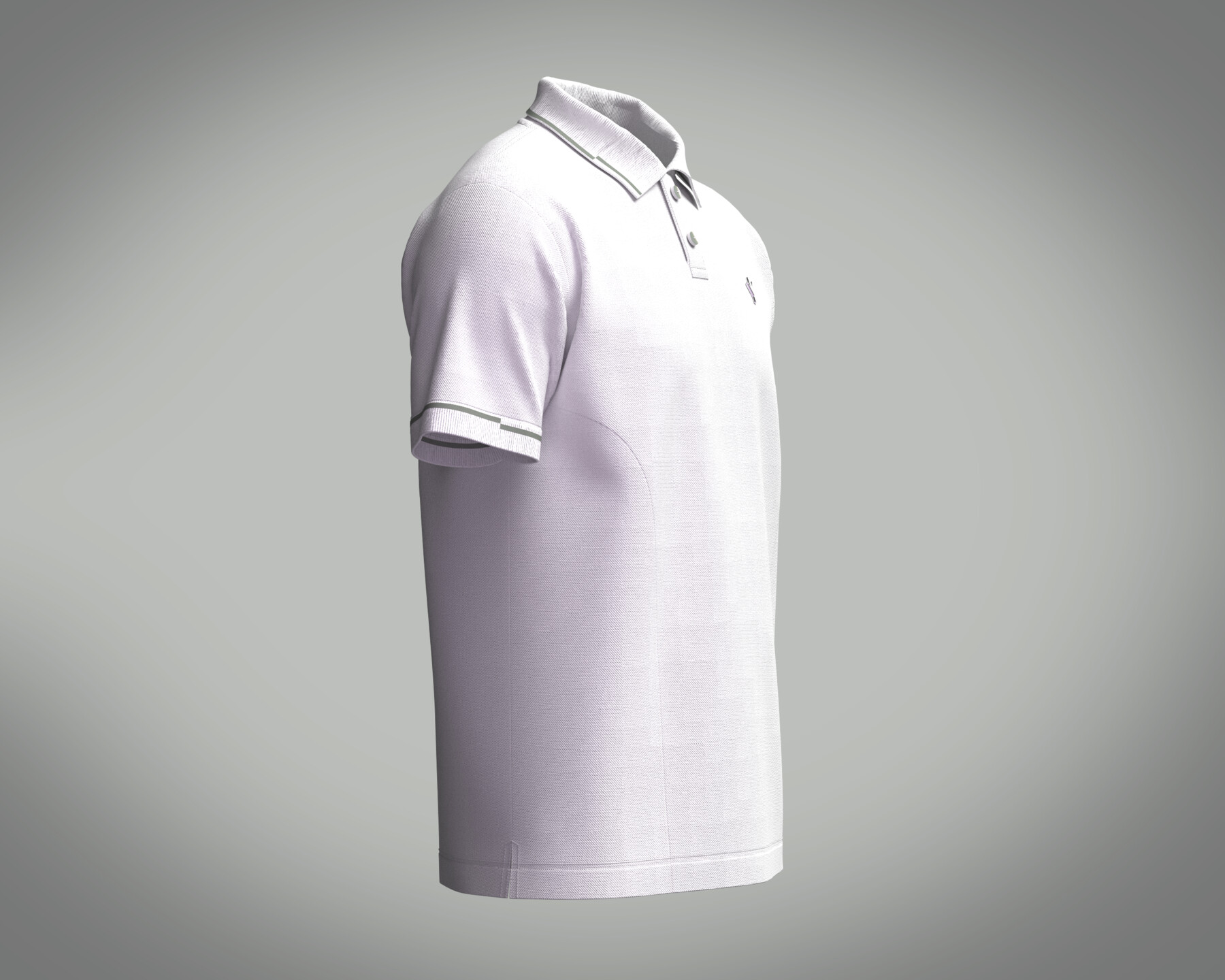 ArtStation - Men's Polo Shirt-White | Resources