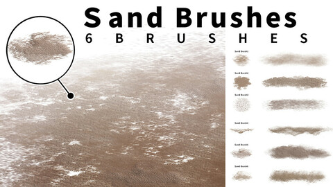 6 Sand Brushes for ClipStudioPaint/6 PNG images