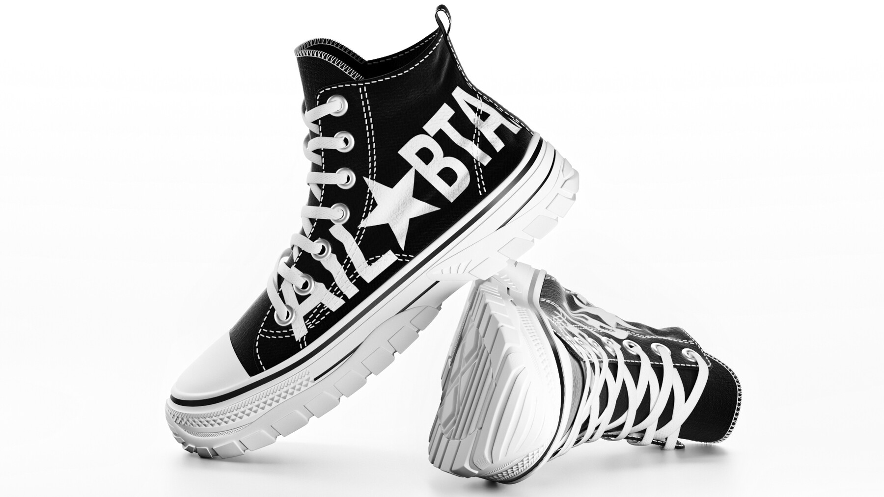 ArtStation - Sneakers Casual High-Top Black | Resources