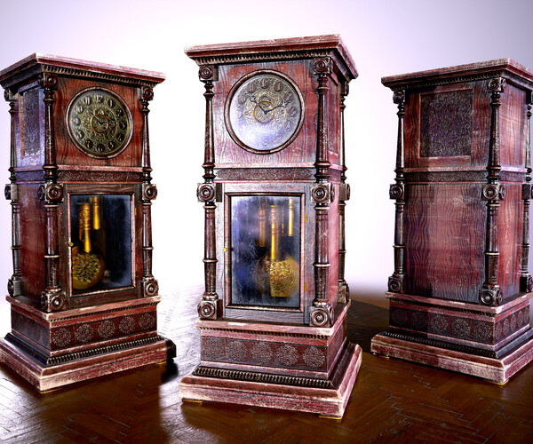 ArtStation Grandfather Clock Game Assets