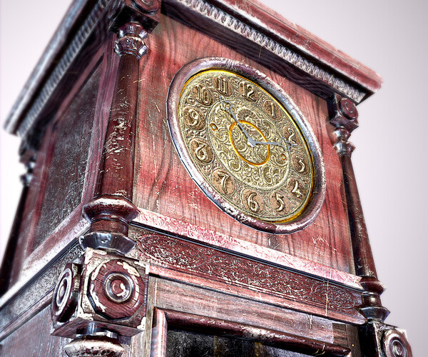 ArtStation Grandfather Clock Game Assets