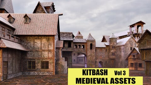 Kitbash:MEDIEVAL Assets+Texture Vol 3