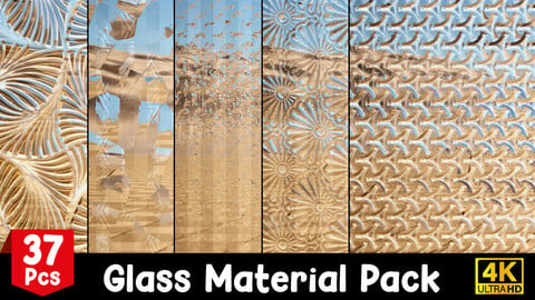 4K 30 Pcs Pbr Glass Texture Pack