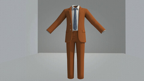 Yellow brown suits men suit