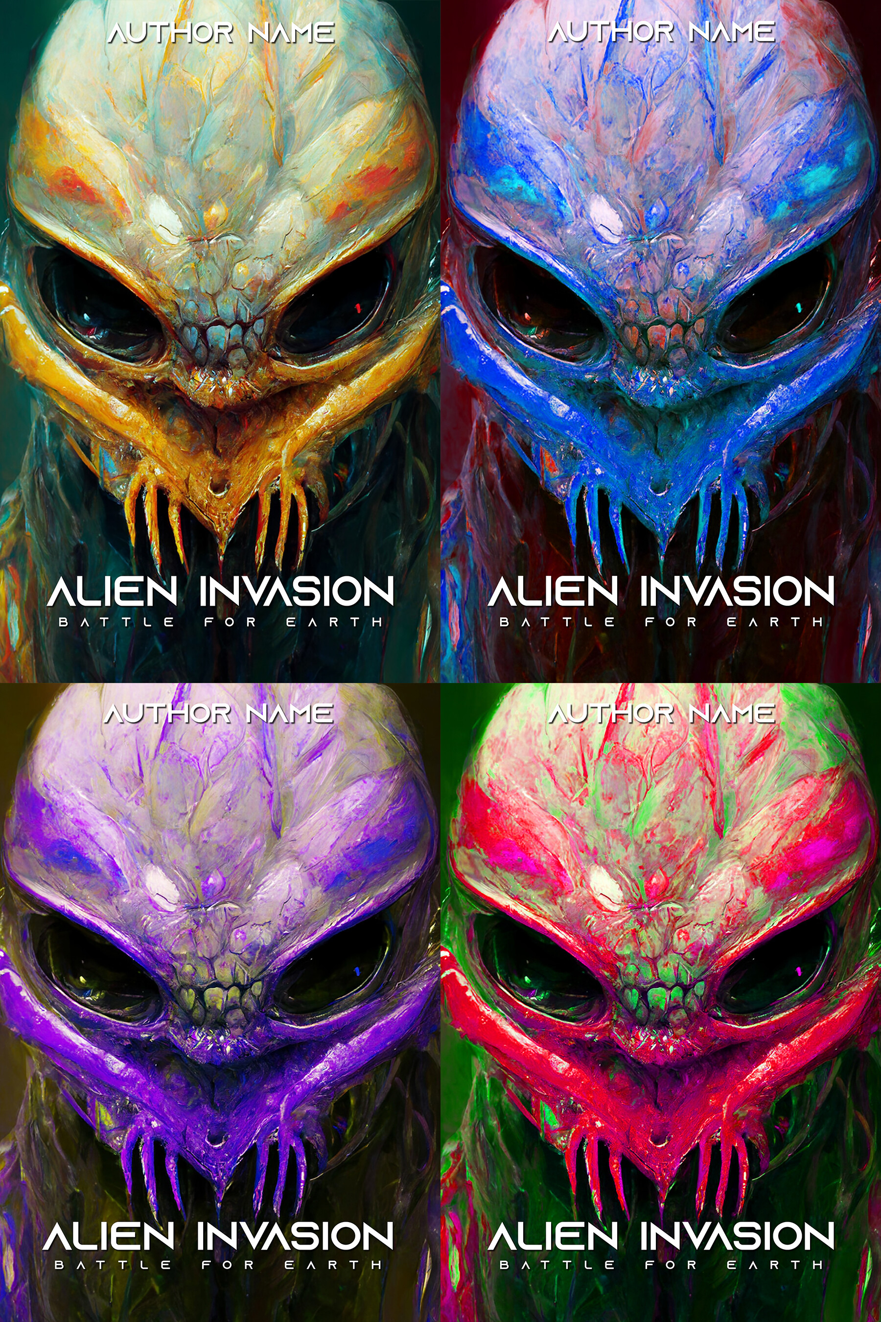 ArtStation - PreMade Alien Sci-fi Book Cover PSD | 6 x 9 inch | Artworks
