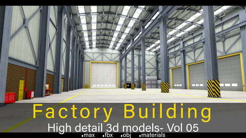 Factory Building- Vol 05- High detail 3d models