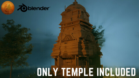 Ancient Temple created using blender.