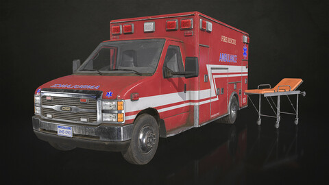 Ambulance Type 2 - Low Poly