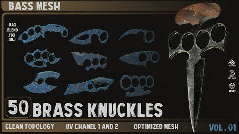 50 Brass Knuckles Base Mesh